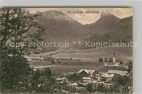 AK / Ansichtskarte Dorf Kreuth mit Leonhardstein Kat. Kreuth