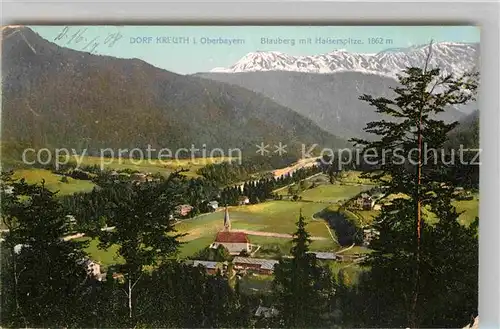 AK / Ansichtskarte Dorf Kreuth mit Blauberg und Halserspitze Kat. Kreuth