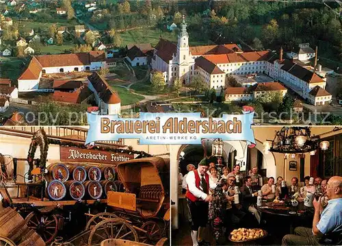 AK / Ansichtskarte Aldersbach Brauerei Aretin Werke Klosteranlage Asamkirche Bierwagen Kutsche  Kat. Aldersbach