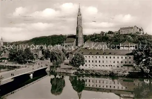 AK / Ansichtskarte Landshut Isar Luitpoldbruecke St. Martinskirche Burg Trausnitze Kat. Landshut