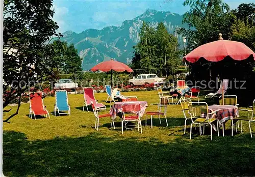 AK / Ansichtskarte Fuessen Allgaeu Alpenkurhotel Filser Garten Liegewiese Alpenblick Kat. Fuessen