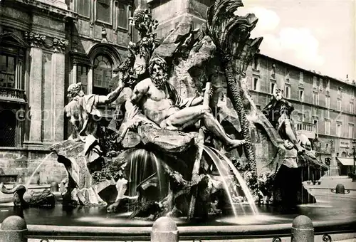 AK / Ansichtskarte Roma Rom Piazza Navona Fontana centrale dei quattro Fiumi Kat. 