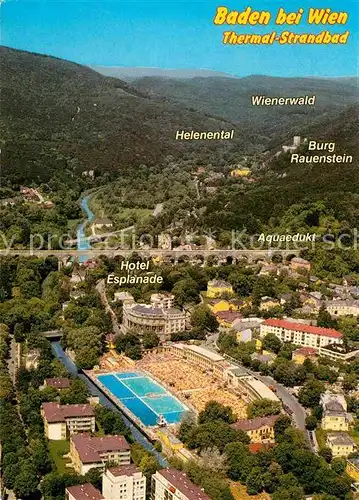 AK / Ansichtskarte Baden Wien Hotel Esplanade Aquaedukt Burg Rauenstein  Kat. Baden