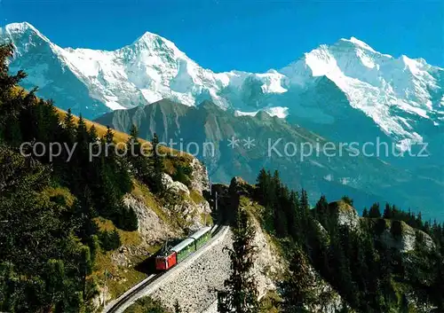 AK / Ansichtskarte Schynige Platte Bahn Eiger Moench Jungfrau Kat. Eisenbahn