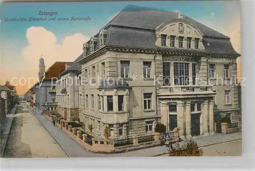 AK / Ansichtskarte Erlangen Universitaets Bibliothek untere Karlstrasse Kat. Erlangen