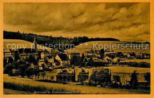 AK / Ansichtskarte Schoenwald Schwarzwald Panorama Kat. Schoenwald im Schwarzwald