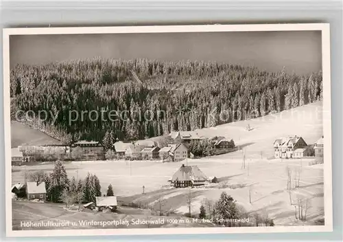 AK / Ansichtskarte Schoenwald Schwarzwald Winterpanorama Kat. Schoenwald im Schwarzwald