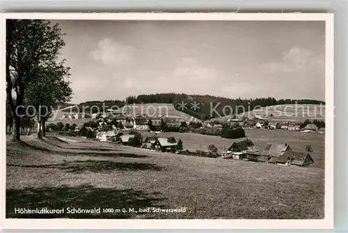 AK / Ansichtskarte Schoenwald Schwarzwald Panorama Kat. Schoenwald im Schwarzwald