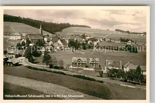 AK / Ansichtskarte Schoenwald Schwarzwald Panorama Kat. Schoenwald im Schwarzwald