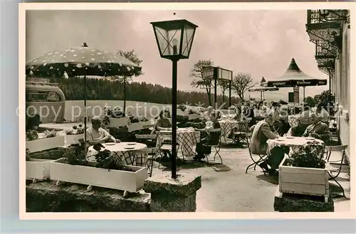 AK / Ansichtskarte Furtwangen Hoehenhotel Neu Eck Terrasse Kat. Furtwangen im Schwarzwald