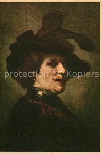 AK / Ansichtskarte Rembrandt Zelfportret als Officier  Kat. Persoenlichkeiten