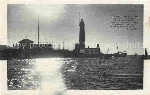 AK / Ansichtskarte Leuchtturm Lighthouse Gedicht C. Lenci  Kat. Gebaeude