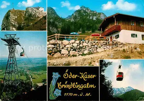 AK / Ansichtskarte Seilbahn Hochfelln Berggasthaus oederkaser Bruendlingalm  Kat. Bahnen