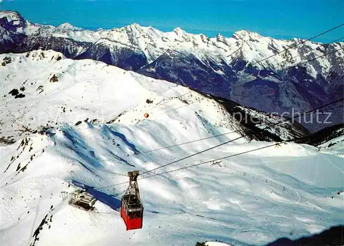 AK / Ansichtskarte Seilbahn Telepherique Mont Gele Verbier  Kat. Bahnen