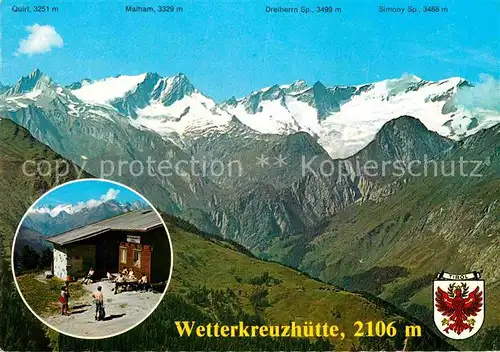 AK / Ansichtskarte Virgen Wetterkreuzhuette Alpenpanorama Kat. Virgen