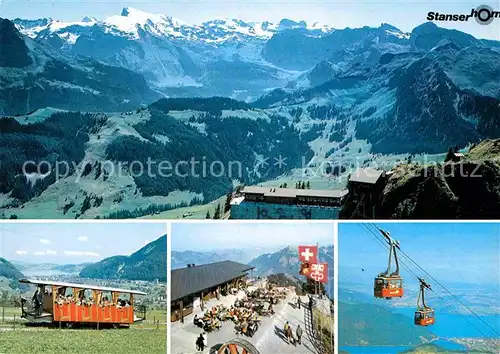 AK / Ansichtskarte Seilbahn Oldtimer Standseilbahn Stanserhorn  Kat. Bahnen