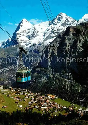 AK / Ansichtskarte Seilbahn Schilthorn Muerren Eiger Moench  Kat. Bahnen