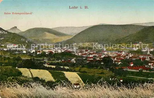 AK / Ansichtskarte Lahr Schwarzwald Panorama mit Ruine Hohengeroldseck Kat. Lahr