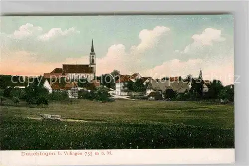 AK / Ansichtskarte Dauchingen Teilansicht mit Kirche Kat. Dauchingen