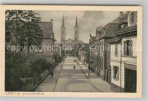 AK / Ansichtskarte Lahr Schwarzwald Schillerstrasse Kirche Kat. Lahr