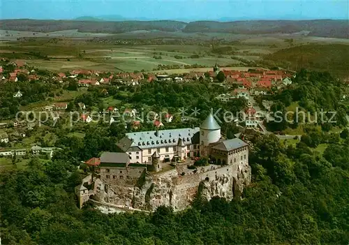 AK / Ansichtskarte Waldeck Edersee Schloss an der Edertalsperre Fliegeraufnahme