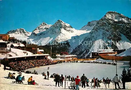 AK / Ansichtskarte Inner Arosa Eisbahn Wintersportplatz Alpen Kat. Innerarosa