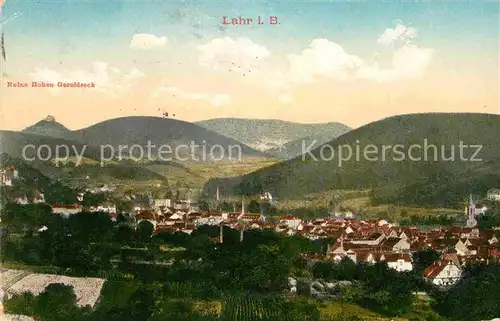 AK / Ansichtskarte Lahr Schwarzwald Panorama Ruine Hohen Gerolsdseck Kat. Lahr