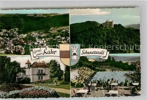 AK / Ansichtskarte Lahr Schwarzwald Panorama Schwimmbad Stadtpark Ruine Hohen Gerolsdseck  Kat. Lahr