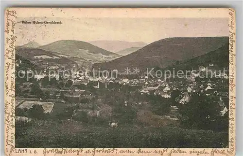 AK / Ansichtskarte Lahr Schwarzwald Panorama  Ruine Burg Hohengeroldseck   Kat. Lahr