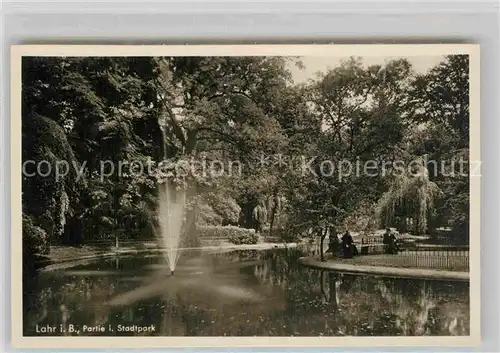 AK / Ansichtskarte Lahr Schwarzwald Stadtpark Kat. Lahr