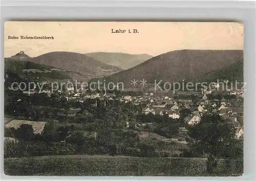 AK / Ansichtskarte Lahr Schwarzwald Panorama  Ruine Burg Hohengeroldseck   Kat. Lahr