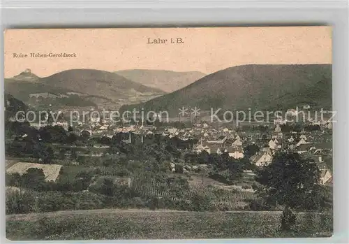 AK / Ansichtskarte Lahr Schwarzwald Panorama  Ruine Burg Hohengeroldseck   Kat. Lahr