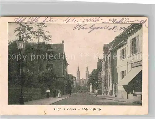 AK / Ansichtskarte Lahr Schwarzwald Schillerstrasse Kirche Kat. Lahr