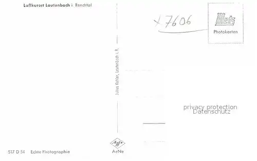 AK / Ansichtskarte Lautenbach Renchtal Panorama Kat. Lautenbach