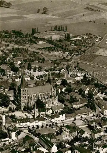 AK / Ansichtskarte Xanten Fliegeraufnahme Dom und roemisches Amphitheater Kat. Xanten