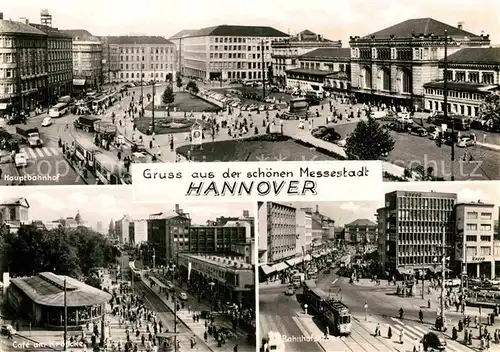 AK / Ansichtskarte Hannover Hauptbahnhof Cafe Kroepcke Bahnhofstrasse Kat. Hannover