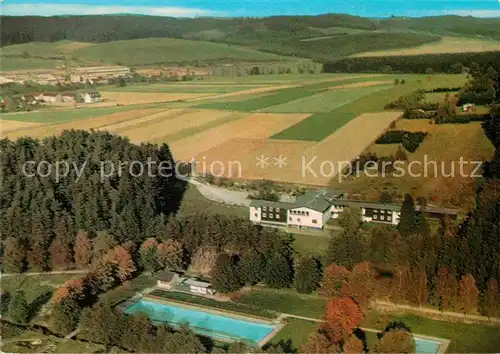 AK / Ansichtskarte Ruethen Moehne Freibad Jugendherberge Luftkurort Fliegeraufnahme Kat. Ruethen