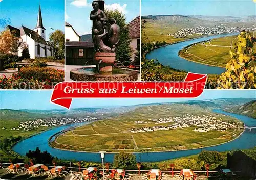 AK / Ansichtskarte Leiwen Trittenheim Mosel Fliegeraufnahme Moselschleife 