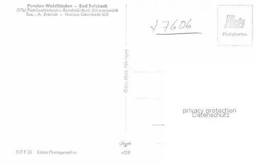 AK / Ansichtskarte Bad Sulzbach Pension Waldfrieden Kat. Lautenbach