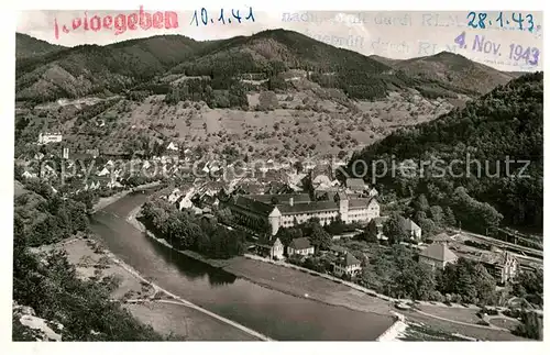 AK / Ansichtskarte Wolfach Panorama Stempel auf AK freigegeben Kat. Wolfach Schwarzwald