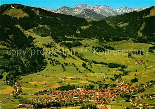 AK / Ansichtskarte Nesselwang mit Edelsberg Daumen und Reuter Wanne Allgaeuer Alpen Fliegeraufnahme Kat. Nesselwang