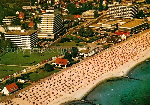 AK / Ansichtskarte Groemitz Ostseebad Strand Hotels Fliegeraufnahme Kat. Groemitz