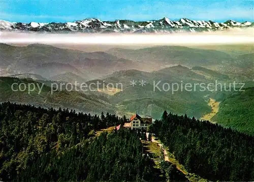 AK / Ansichtskarte Badenweiler Hotel Hochblauen Schwarzwald Schweizer Alpenkette Fliegeraufnahme Kat. Badenweiler