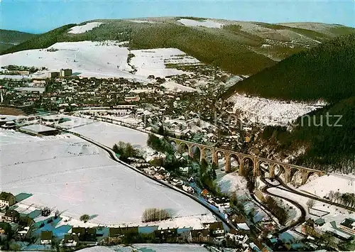 AK / Ansichtskarte Willingen Sauerland Kneipp Heilbad Kurort Wintersportplatz Viadukt Fliegeraufnahme Kat. Willingen (Upland)