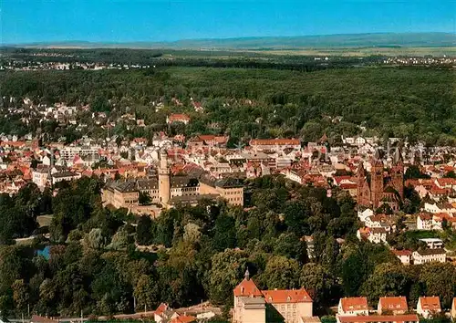 AK / Ansichtskarte Bad Homburg Stadtbild mit Schloss und Kirche Fliegeraufnahme Kat. Bad Homburg v.d. Hoehe