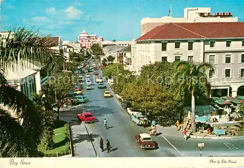 AK / Ansichtskarte Nassau Bahamas Luftaufnahme Bay Street