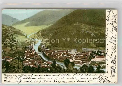 AK / Ansichtskarte Wolfach Blick vom Wolfsberg Kat. Wolfach Schwarzwald