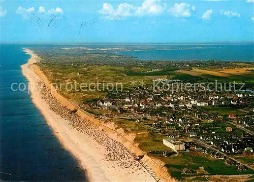 AK / Ansichtskarte Wenningstedt Sylt Fliegeraufnahme Strand Kat. Wenningstedt Braderup (Sylt)