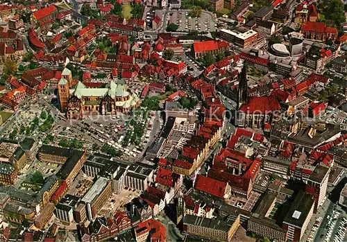 AK / Ansichtskarte Muenster Westfalen Fliegeraufnahme Dom Lambertkirche Prinzipalmarkt Kat. Muenster