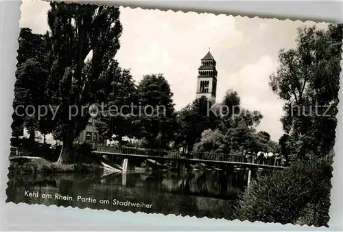 AK / Ansichtskarte Kehl Rhein Partie am Stadtweiher Kat. Kehl